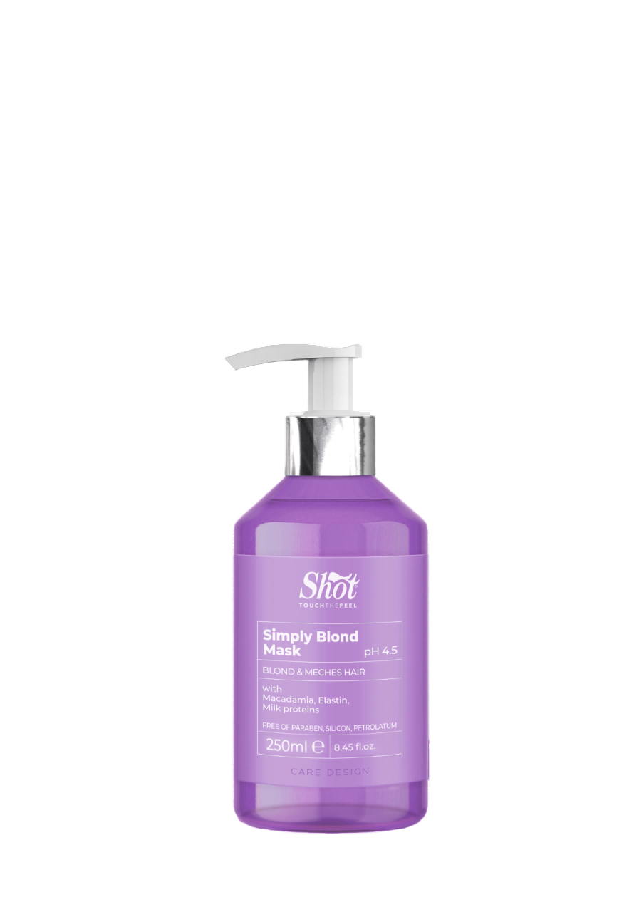 Маска для освітленого та мелірованого волосся Shot Design Simply Blond Mask, 250 ml - 1